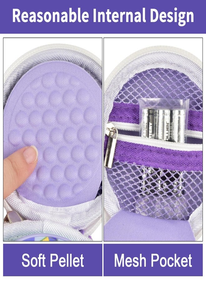 casmilee Toy Case for Punirunes/for Tamagotchi Interactive Digital Pet, Kids Virtual Electronic Pets Holder with Partition to Protect Screen & Mesh Pocket for Small Accessories- Box Only (Purple) - Image 3